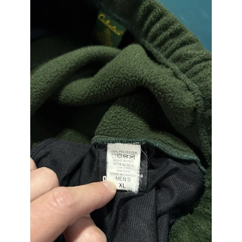 Cabelas‎ Polartec Fleece Pants Men's XL Green Pockets Outdoor Hunting Sweatpants